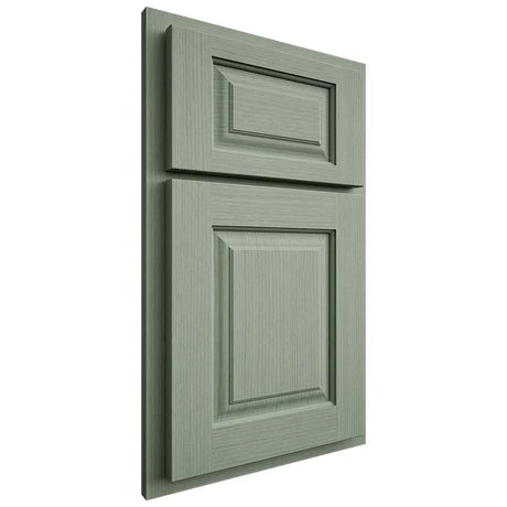 Shiloh Cabinetry Partial Overlay Oxford White Oak Rift Cut Moss Door