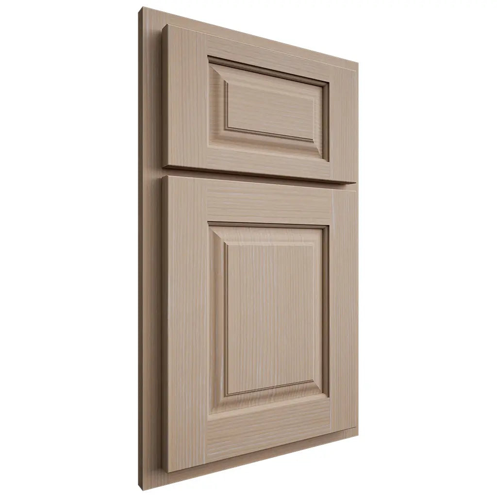 Shiloh Cabinetry Partial Overlay Oxford White Oak Rift Cut Straw Door