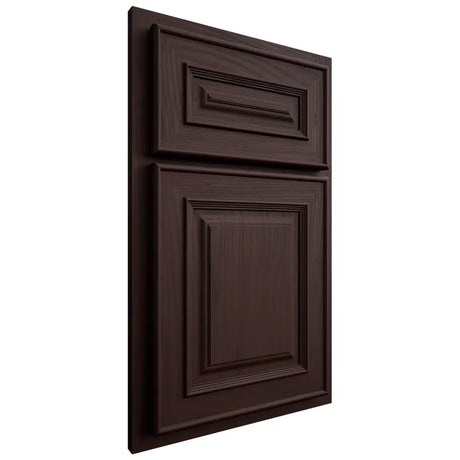 Shiloh Cabinetry Partial Overlay Portland Alder Plain Cut Bistre Door