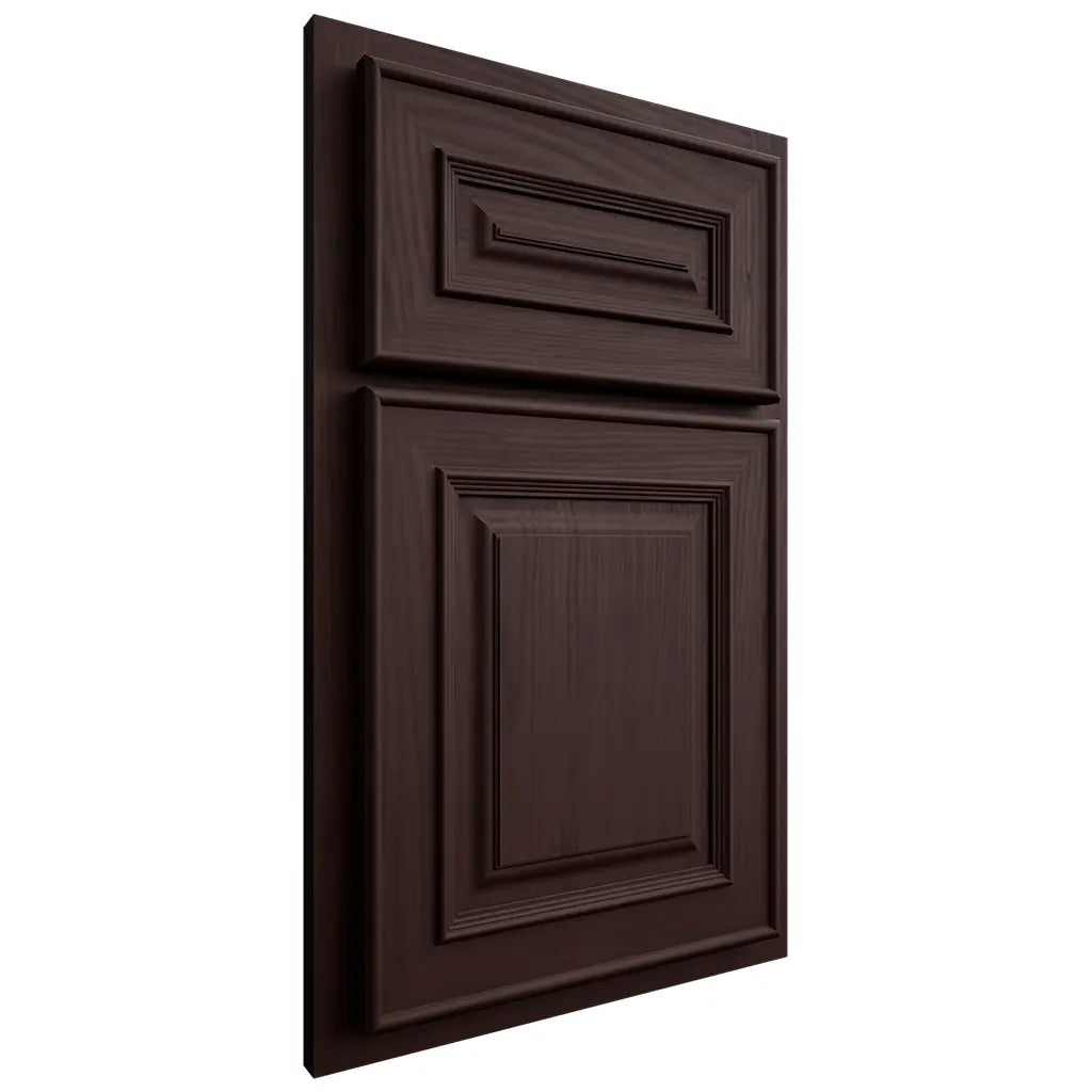 Shiloh Cabinetry Partial Overlay Portland Alder Plain Cut Bistre Door