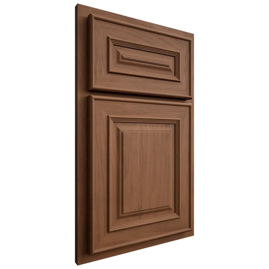 Shiloh Cabinetry Partial Overlay Portland Alder Plain Cut Cola Door