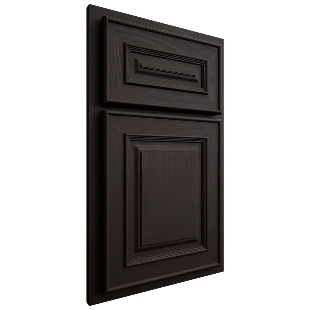 Shiloh Cabinetry Partial Overlay Portland Alder Plain Cut Espresso Door