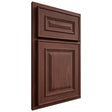 Shiloh Cabinetry Partial Overlay Portland Cherry Plain Cut Bourbon Door