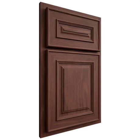 Shiloh Cabinetry Partial Overlay Portland Cherry Plain Cut Bourbon Door