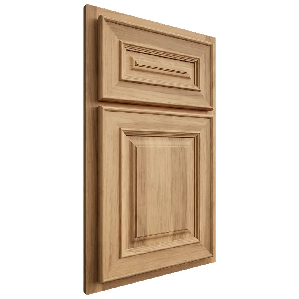 Shiloh Cabinetry Partial Overlay Portland Hickory Plain Cut Natural Door