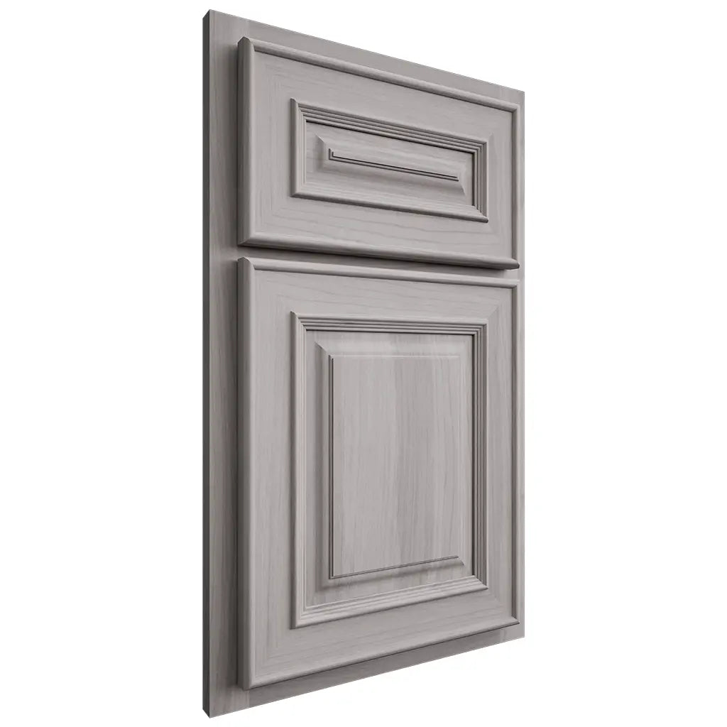 Shiloh Cabinetry Partial Overlay Portland Hickory Plain Cut Stratus Door