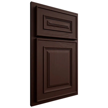 Shiloh Cabinetry Partial Overlay Portland Maple Plain Cut Cocoa Door