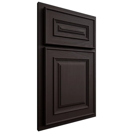 Shiloh Cabinetry Partial Overlay Portland Maple Plain Cut Espresso Door
