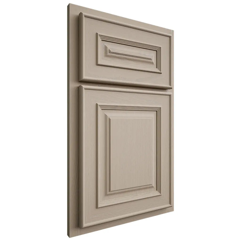 Shiloh Cabinetry Partial Overlay Portland Maple Plain Cut Pebble Door