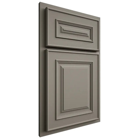 Shiloh Cabinetry Partial Overlay Portland Maple Plain Cut Thyme Door