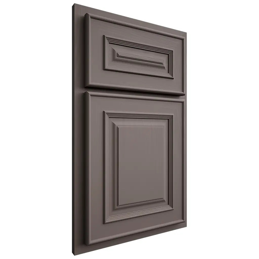 Shiloh Cabinetry Partial Overlay Portland Poplar Plain Cut Heatherstone Door
