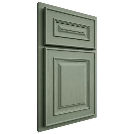 Shiloh Cabinetry Partial Overlay Portland Poplar Plain Cut Moss Door