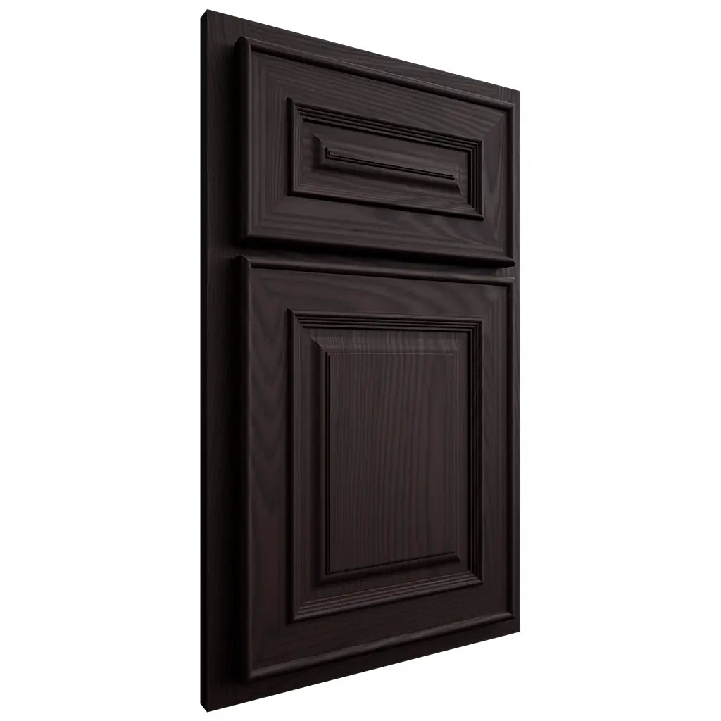 Shiloh Cabinetry Partial Overlay Portland Red Oak Plain Cut Espresso Door