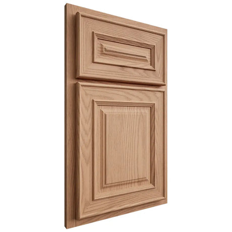 Shiloh Cabinetry Partial Overlay Portland Red Oak Plain Cut Natural Door