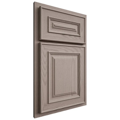 Shiloh Cabinetry Partial Overlay Portland Red Oak Plain Cut Sterling Door