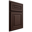 Shiloh Cabinetry Partial Overlay Portland Walnut Plain Cut Bison Door