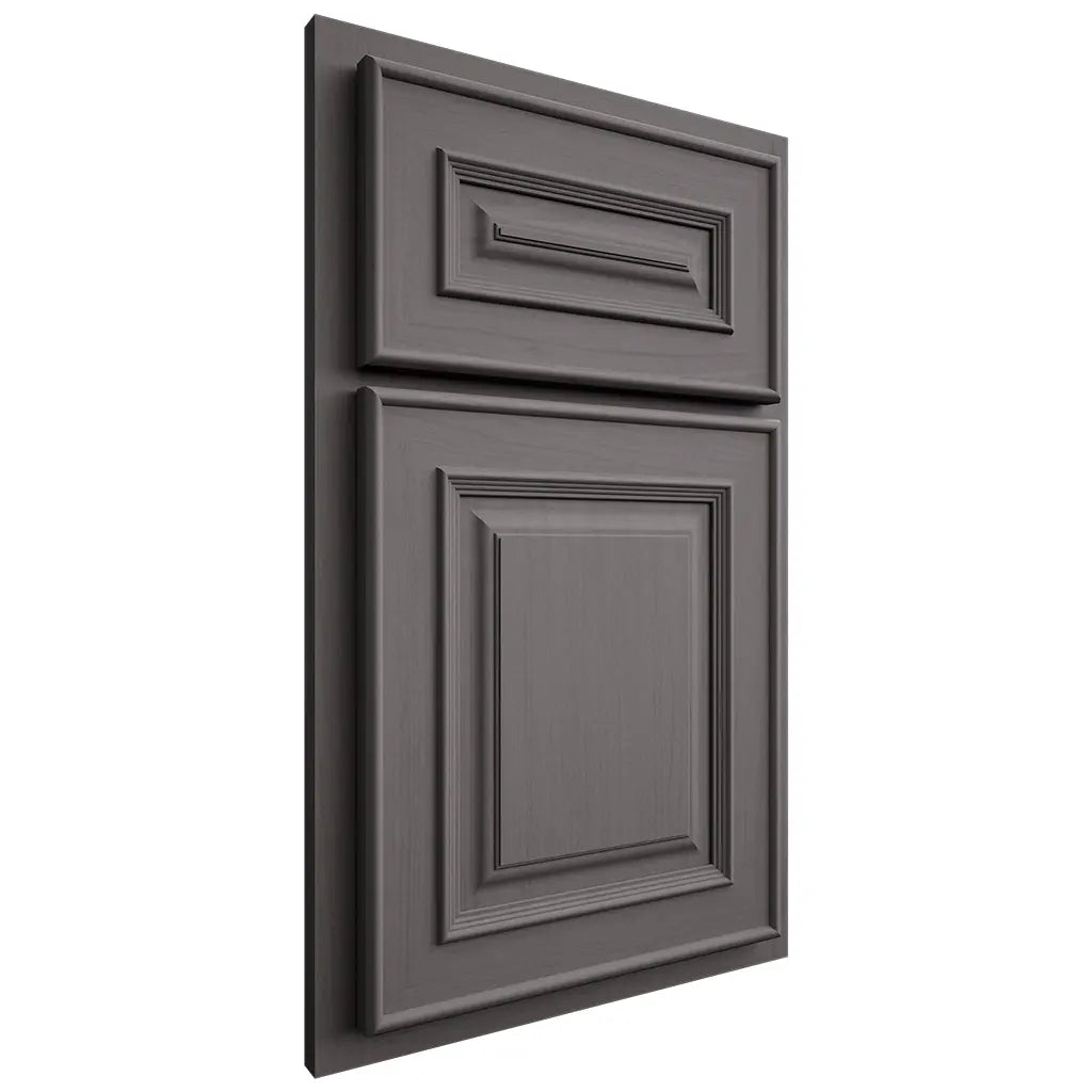 Shiloh Cabinetry Partial Overlay Portland Walnut Plain Cut Cadet Door
