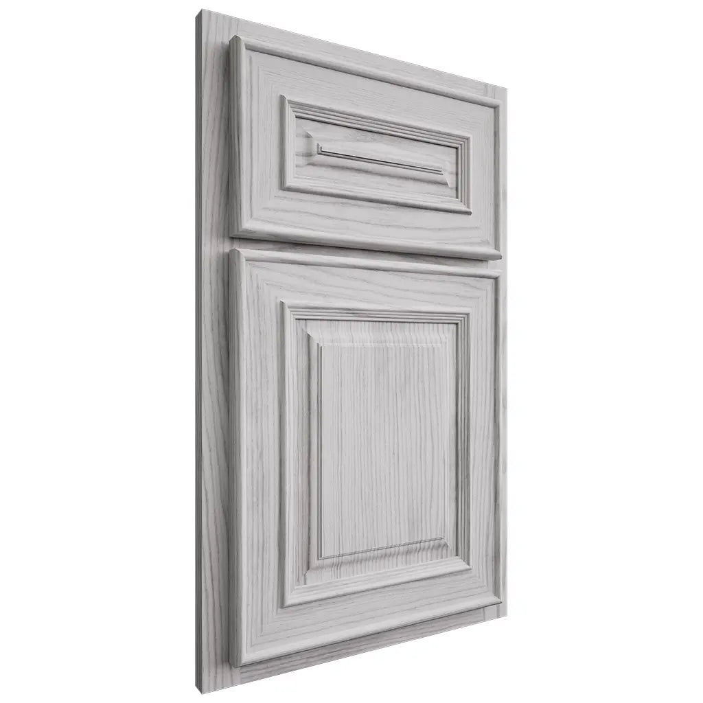 Shiloh Cabinetry Partial Overlay Portland Walnut Plain Cut Stratus Door