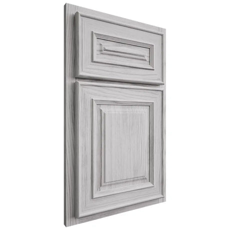 Shiloh Cabinetry Partial Overlay Portland Walnut Plain Cut Stratus Door