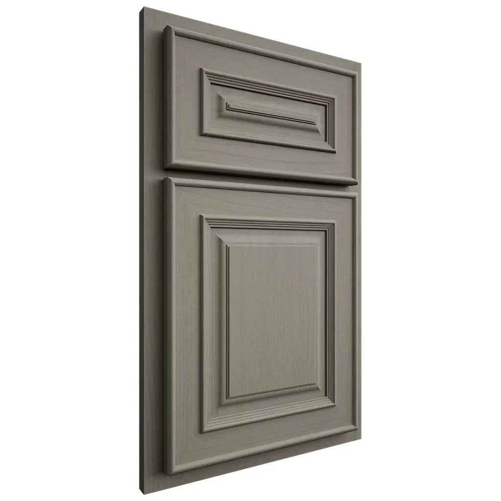 Shiloh Cabinetry Partial Overlay Portland Walnut Plain Cut Thyme Door