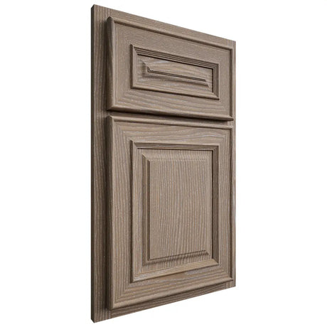 Shiloh Cabinetry Partial Overlay Portland White Oak Plain Cut Almond Door