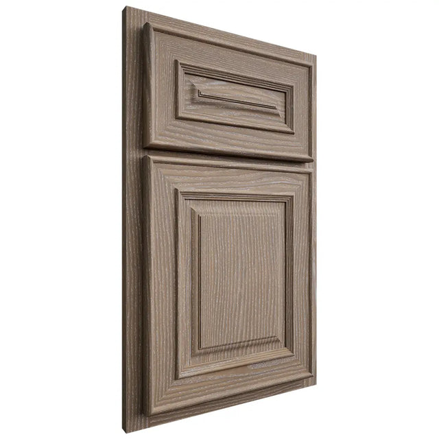 Shiloh Cabinetry Partial Overlay Portland White Oak Plain Cut Almond Door