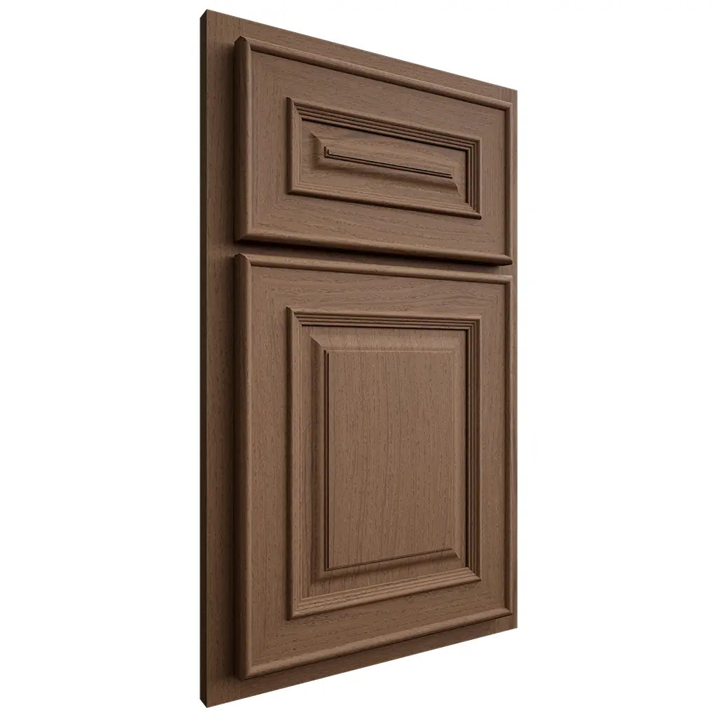 Shiloh Cabinetry Partial Overlay Portland White Oak Plain Cut Autumn Door