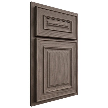 Shiloh Cabinetry Partial Overlay Portland White Oak Plain Cut Clay Door