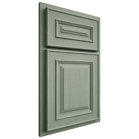 Shiloh Cabinetry Partial Overlay Portland White Oak Plain Cut Moss Door