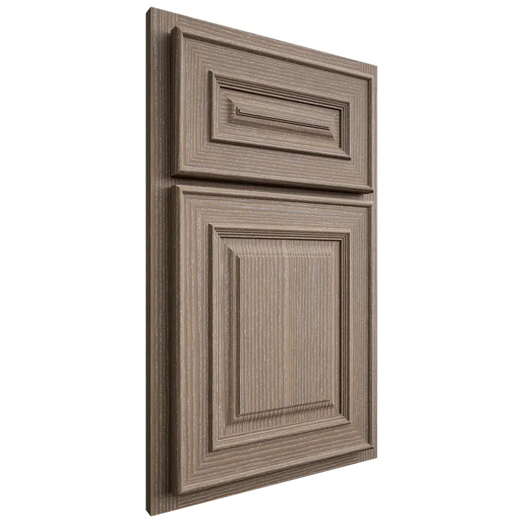 Shiloh Cabinetry Partial Overlay Portland White Oak Rift Cut Almond Door