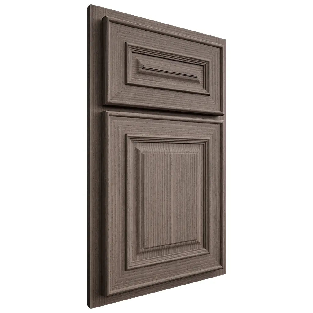 Shiloh Cabinetry Partial Overlay Portland White Oak Rift Cut Clay Door