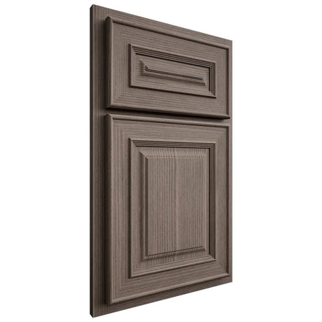 Shiloh Cabinetry Partial Overlay Portland White Oak Rift Cut Clay Door