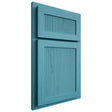 Shiloh Cabinetry Partial Overlay Reeded Malibu Alder Plain Cut Aqua Door