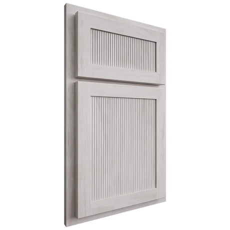 Shiloh Cabinetry Partial Overlay Reeded Malibu Alder Plain Cut Cotton Door