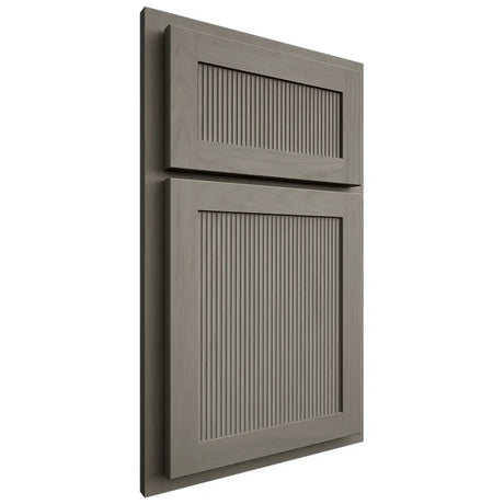 Shiloh Cabinetry Partial Overlay Reeded Malibu Alder Plain Cut Thyme Door