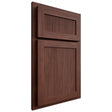 Shiloh Cabinetry Partial Overlay Reeded Malibu Cherry Plain Cut Bourbon Door