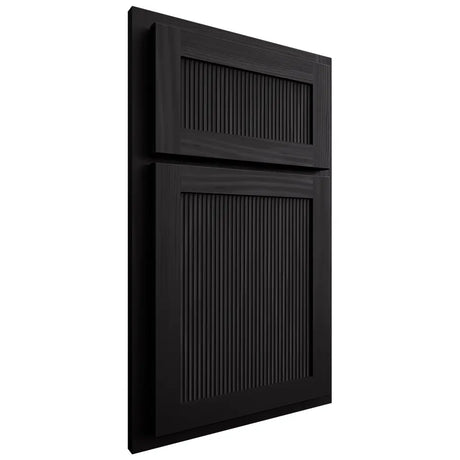 Shiloh Cabinetry Partial Overlay Reeded Malibu Cherry Plain Cut Espresso Door