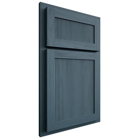 Shiloh Cabinetry Partial Overlay Reeded Malibu Hickory Plain Cut Hudson Door