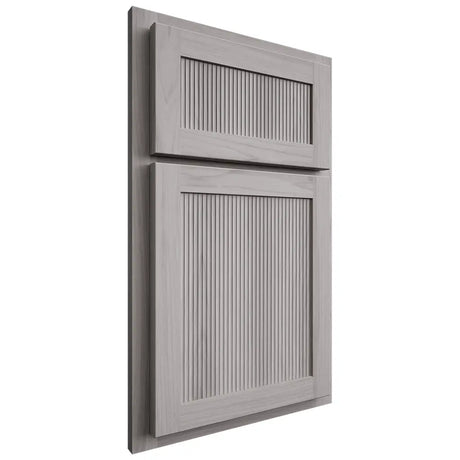 Shiloh Cabinetry Partial Overlay Reeded Malibu Hickory Plain Cut Stratus Door