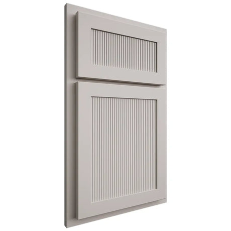 Shiloh Cabinetry Partial Overlay Reeded Malibu Paintable Amazing Gray Door