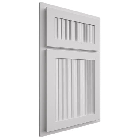 Shiloh Cabinetry Partial Overlay Reeded Malibu Paintable Arctic Door