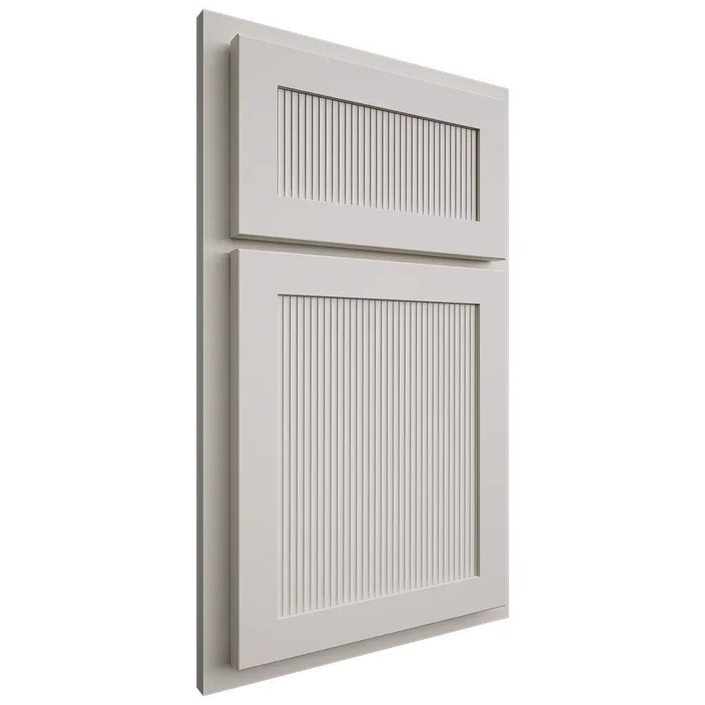 Shiloh Cabinetry Partial Overlay Reeded Malibu Paintable Beige Door