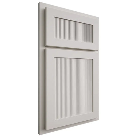 Shiloh Cabinetry Partial Overlay Reeded Malibu Paintable Beige Door