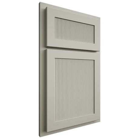 Shiloh Cabinetry Partial Overlay Reeded Malibu Paintable Clary Sage Door