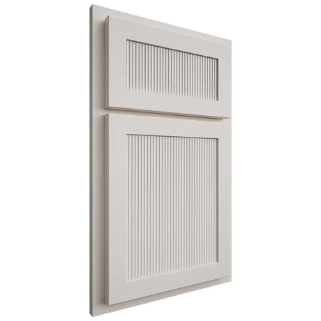 Shiloh Cabinetry Partial Overlay Reeded Malibu Paintable Eggshell Door