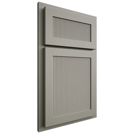 Shiloh Cabinetry Partial Overlay Reeded Malibu Paintable Evergreen Fog Door