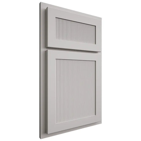 Shiloh Cabinetry Partial Overlay Reeded Malibu Paintable Mindful Gray Door