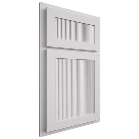 Shiloh Cabinetry Partial Overlay Reeded Malibu Paintable Pure White Door