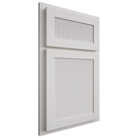 Shiloh Cabinetry Partial Overlay Reeded Malibu Paintable Soft White Door