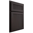 Shiloh Cabinetry Partial Overlay Reeded Malibu Poplar Plain Cut Carbon Door